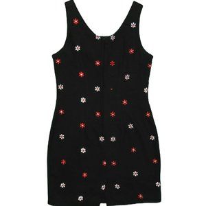 1990s Vintage Flower Power Midi Dress